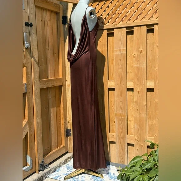 🆕 RAT & BOA 🧿 NWOT Deia Slinky Little Brown Jersey Dress, Sz M US 6 - Picture 7 of 16